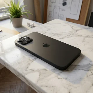 Refurbished iPhone 15 being used in everyday setting, showing display and design