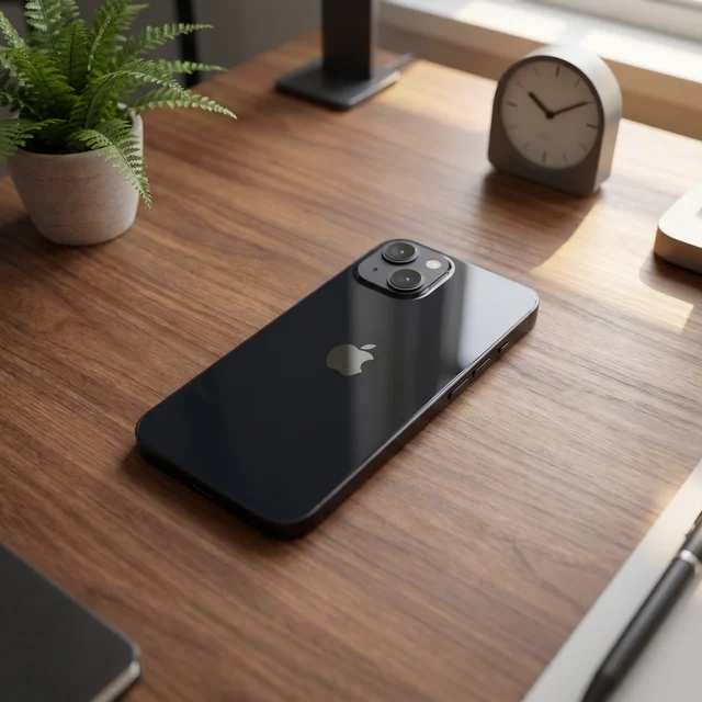 Apple iPhone 14 Midnight being used to display vibrant 6.1-inch Super Retina XDR screen