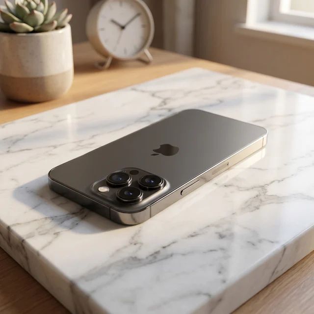 Lifestyle shot of Apple iPhone 13 Pro 256GB Graphite in use, showing good condition and screen