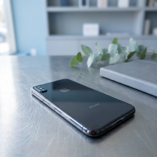 Apple iPhone XS 64GB Space Gray in use, Super Retina display with apps
