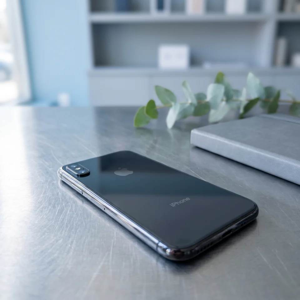Apple iPhone XS 64GB Space Gray in use, Super Retina display with apps