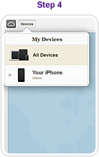 Step 4 - Select device from Device list (top left hand side)